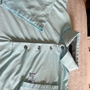 Light Blue Striped Button-Up Shirt